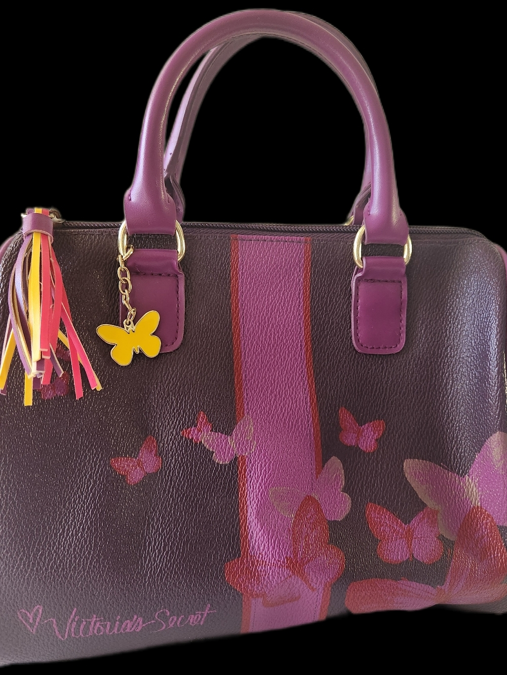 VICTORIA SECRET purple Faux Leather Bag
